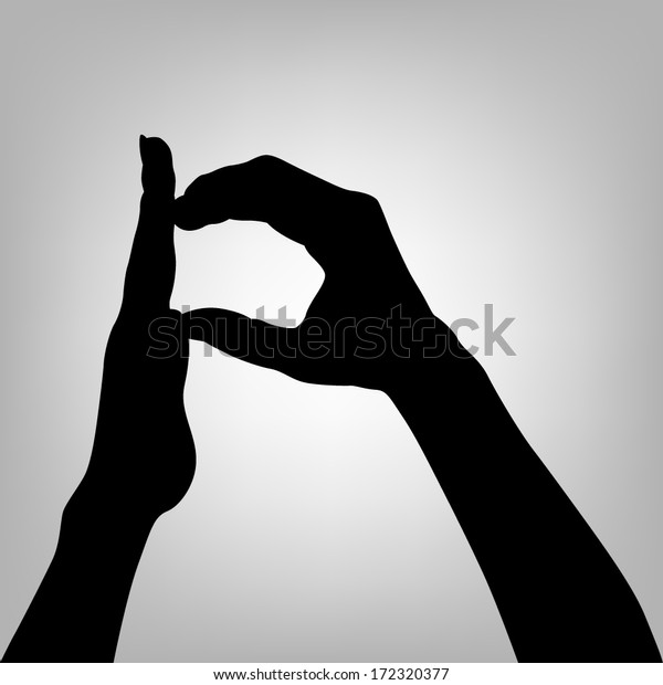 Silhouette Woman Hand Letter P Stock Vector Royalty Free 172320377