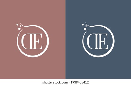 Simple Elegant Initial Letter Type De Stock Vector Royalty Free