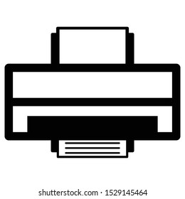 Simple Printer Plotter Icon Flat Style Stock Vector Royalty Free