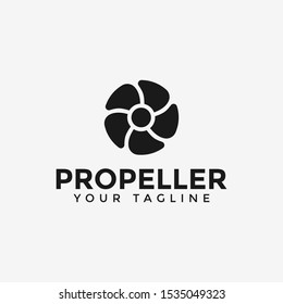 Simple Propeller Logo Design Template Stock Vector Royalty Free