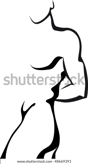 Sketch Man Torso Stock Vector Royalty Free 48669391