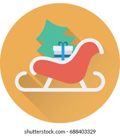 Sled Vector Icon Stock Vector Royalty Free Shutterstock