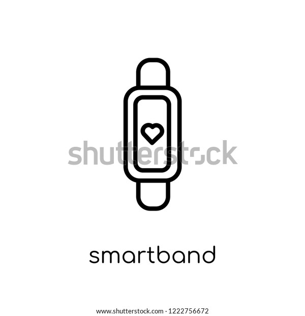 Smartband Icon Trendy Modern Flat Linear Stock Vector Royalty Free