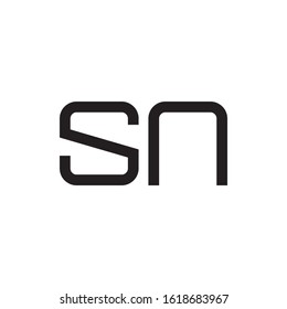 Sn Initial Letter Logo Template Vector Stock Vector Royalty Free