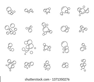 Bubbly Symbols Soap Foam Bubbles Vector Stock Vector Royalty Free