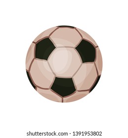 Vektor Stok Soccer Ball Black White Vector Illustration Tanpa Royalti