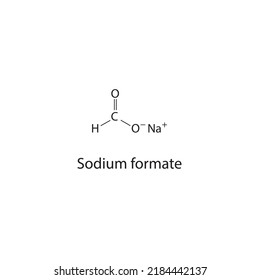 Sodium Formate Chemical Structure On White Stock Vector Royalty Free