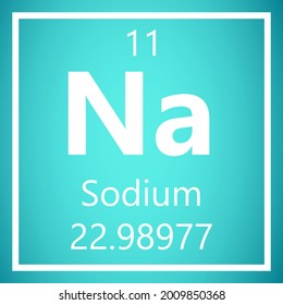 Sodium Na Periodic Table Elements Atomic Stock Vector Royalty Free