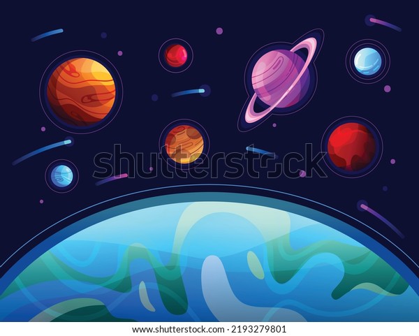 Solar System Planets Vector Illustration Stock Vector Royalty Free Shutterstock