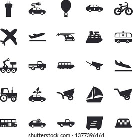 Military Vehicles Object Silhouette Set Side Stock Vector Royalty Free