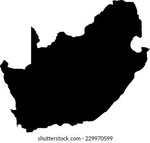 Vector Illustration South Africa Map Stock Vector Royalty Free