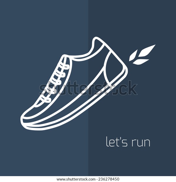 Speeding Running Shoe Icons Trainer Sneaker Stock Vector Royalty Free