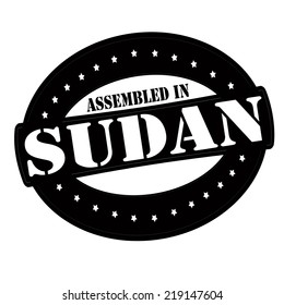 Stamp Text Assembled Sudan Inside Vector Vector De Stock Libre De