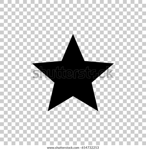 Icono de estrella aislado en fondo transparente Símbolo negro para tu