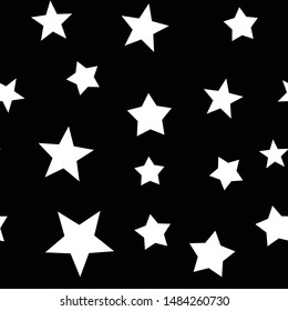 Star Seamless Pattern White Stars On Stock Vector Royalty Free