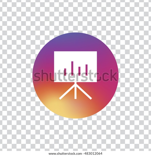 Statistics Circle Icon Vector Board Clip Stock Vector Royalty Free