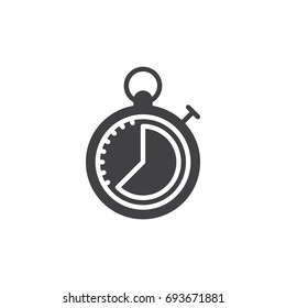 Stopwatch Icon Vector Filled Flat Sign Stock Vector Royalty Free Shutterstock