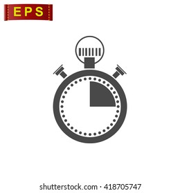 Stopwatch Icon Vector Time Symbol Isolated Stock Vector Royalty Free Shutterstock