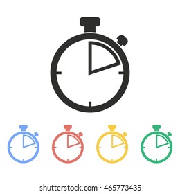 Stopwatch Vector Icon Illustration Isolated On Stock Vector Royalty Free Shutterstock