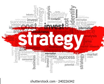 Strategy Business Concept Word Tag Cloud Stock Vector Royalty Free