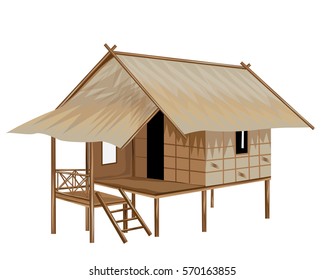 Straw Hut Vector Design Stock Vector Royalty Free 570163894