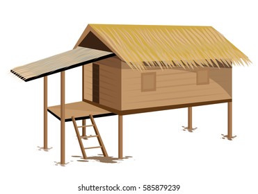 Straw Hut Vector Design Stock Vector Royalty Free 467941220