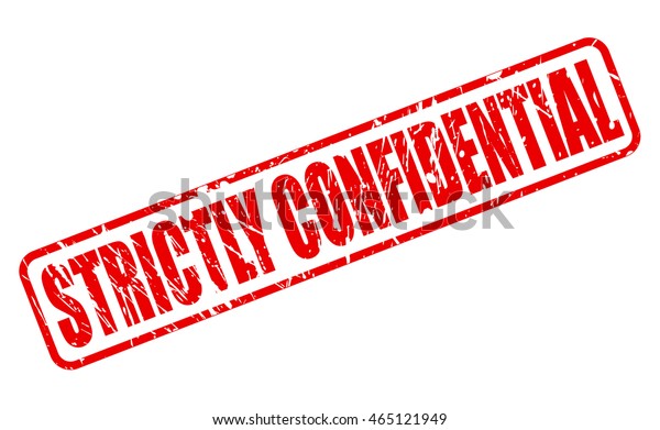 Strictly Confidential Red Stamp Text On Stock Vector Royalty Free