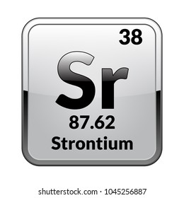 Strontium Symbolchemical Element Periodic Table On Stock Vector