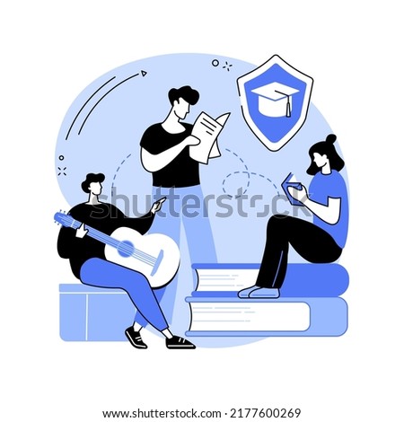 Student club abstract concept vector illustration. Student organization, university interest club, after-school activity program, college association, professional hobby society abstract metaphor.