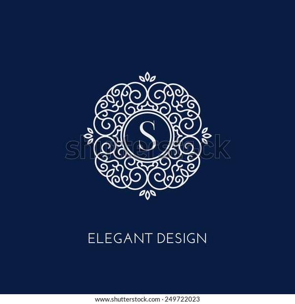 Stylish Elegant Monogram Design Template Letter Stock Vector Royalty