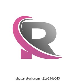 Stylized Letter R Monogram Logo Sticker Stock Vector Royalty Free