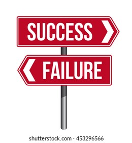 Success Failure Sign Vector Stock Vector Royalty Free