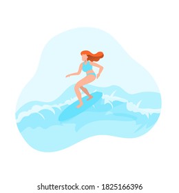 Vector Sketch Female Bikini On Sea Stock Vector Royalty Free