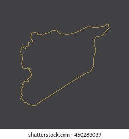 Outline Vector Map Syria Simple Syria Stock Vector Royalty Free 314378243