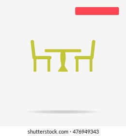 Table Chairs Icon Vector Concept Illustration Stock Vector Royalty