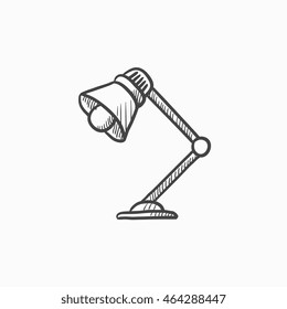 Hand Draw Reading Table Lamp Vector Stock Vector Royalty Free