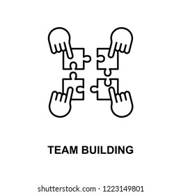 Team Building Line Icon Stock Vector Royalty Free 1223149801