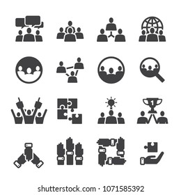 Team Work Icon Set Stock Vector Royalty Free Shutterstock