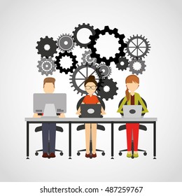 Brainstorming Abstract Concept Vector Illustration Teamwork Stock