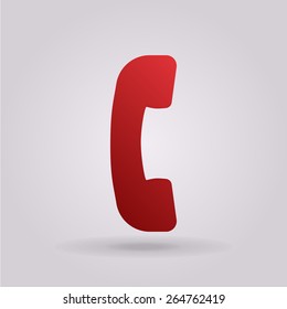 Telephone Handset Icon Stock Vector Royalty Free 264762419 Shutterstock