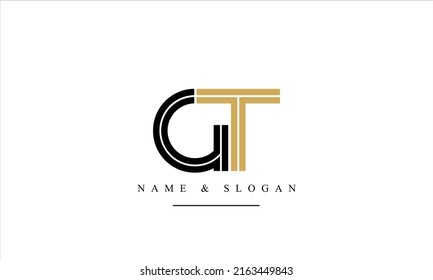 Tg Gt T G Abstract Letters Stock Vector Royalty Free