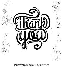 Thank You Hand Lettering Handmade Calligraphy Vector De Stock Libre