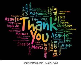 Thank You Word Cloud Concept Background Stock Vector Royalty Free