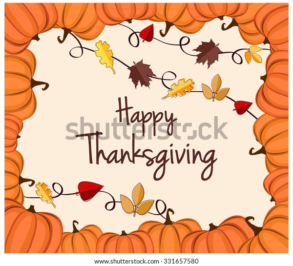 Thanksgiving Greeting Card Vector Illustration Stock Vector Royalty