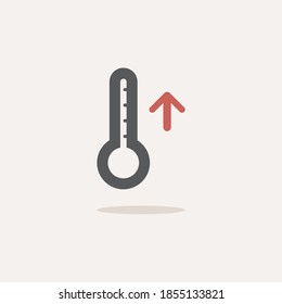 Thermodynamics Color Icon Temperature Fluctuations Thermal Stock Vector