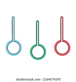 Thermometers Threedegree Celcius Vector Illustration Stock Vector