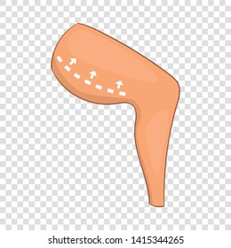 Thigh Surgery Correction Icon Cartoon Illustration Stock Vector