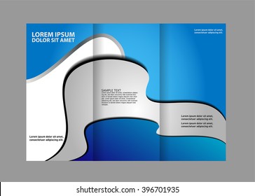 Three Fold Business Brochure Template Corporate Image Vectorielle De