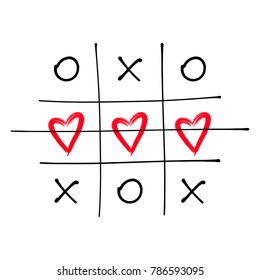 Tic Tac Toe Game Criss Cross Stock Vector Royalty Free