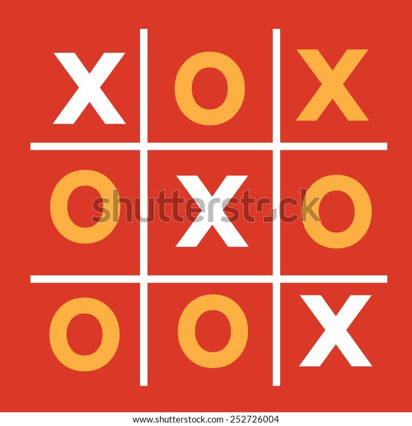 Tic Tac Toe Xo Game Tic Stock Vector Royalty Free